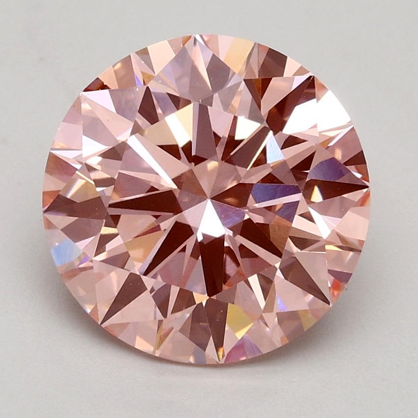 2.41 Ct. Fancy Intense Pink Round Lab Grown Diamond
