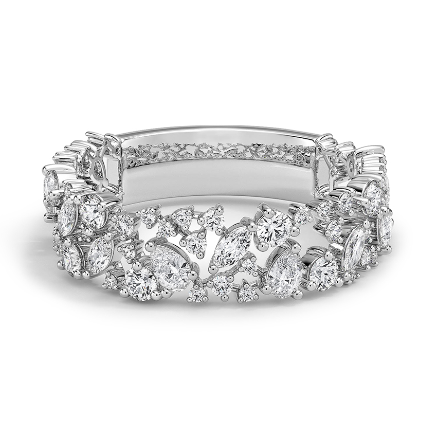 Custom Nature-Inspired 3/4 Coverage Diamond Ring