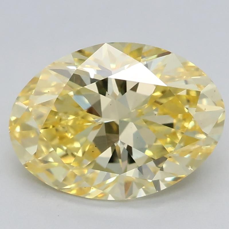 1.59 Ct. Fancy Intense Yellow Oval Lab Grown Diamond