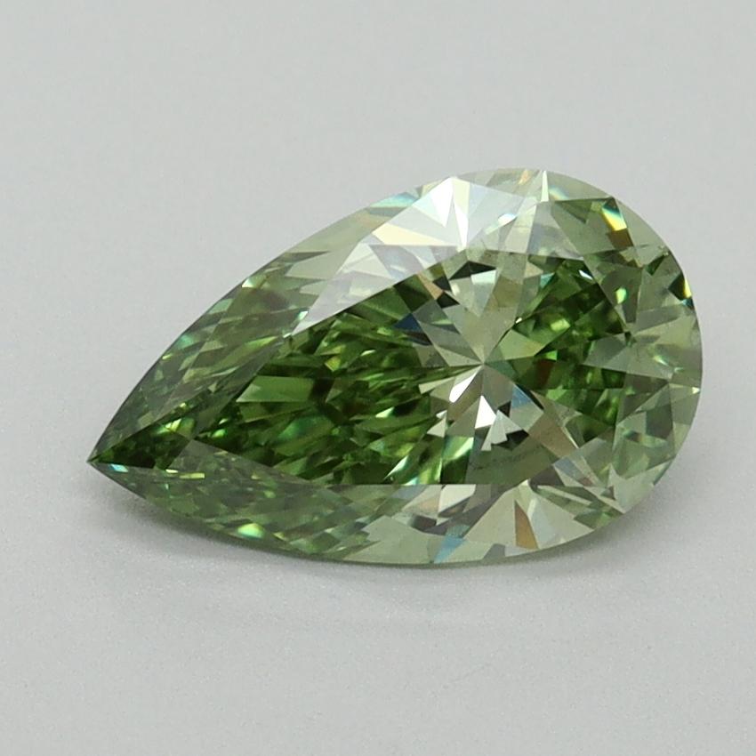 1.18 Ct. Fancy Vivid Green Pear Lab Grown Diamond