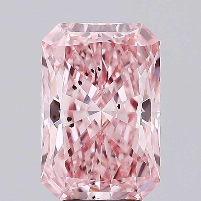 4.51 Ct. Fancy Vivid Pink Radiant Lab Grown Diamond