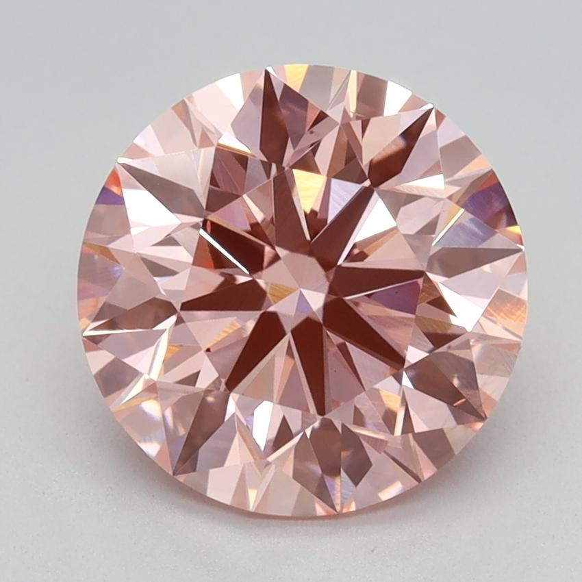 2.39 Ct. Fancy Intense Pink Round Lab Grown Diamond