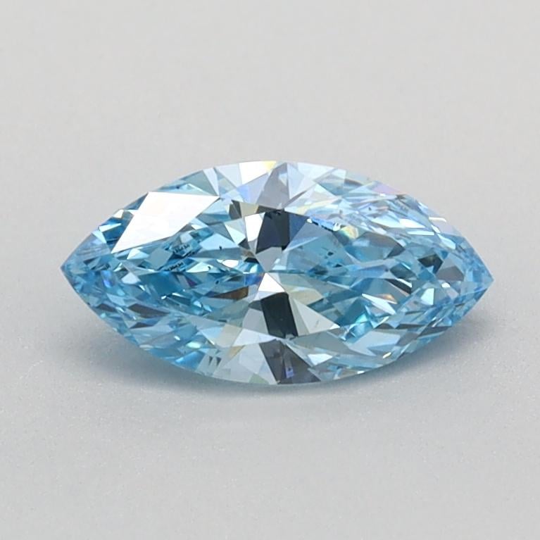 0.46 Ct. Fancy Vivid Blue Marquise Lab Grown Diamond