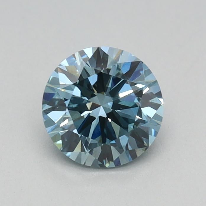 0.44 Ct. Fancy Vivid Blue Round Lab Grown Diamond