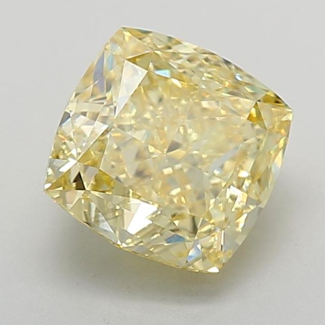 3.19 Ct. Fancy Intense Yellow Cushion Lab Grown Diamond