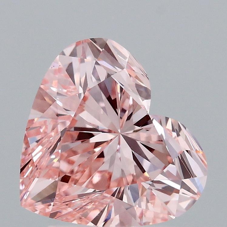 2.27 Ct. Fancy Intense Pink Heart Lab Grown Diamond