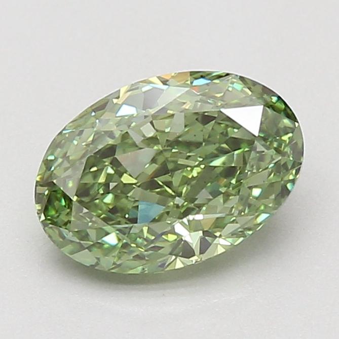 2.04 Ct. Fancy Vivid Green Oval Lab Grown Diamond