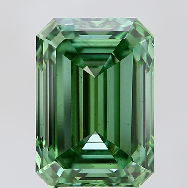 5.09 Ct. Fancy Vivid Green Emerald Lab Grown Diamond