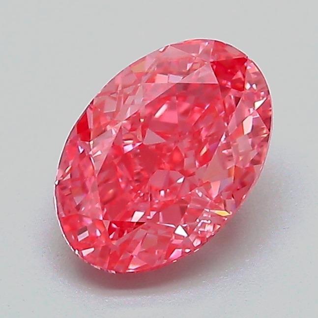 1.11 Ct. Fancy Vivid Pink Oval Lab Grown Diamond