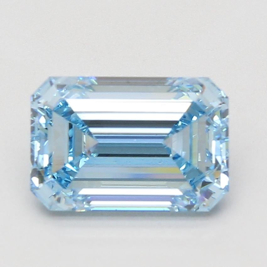 4.10 Ct. Fancy Vivid Blue Emerald Lab Grown Diamond