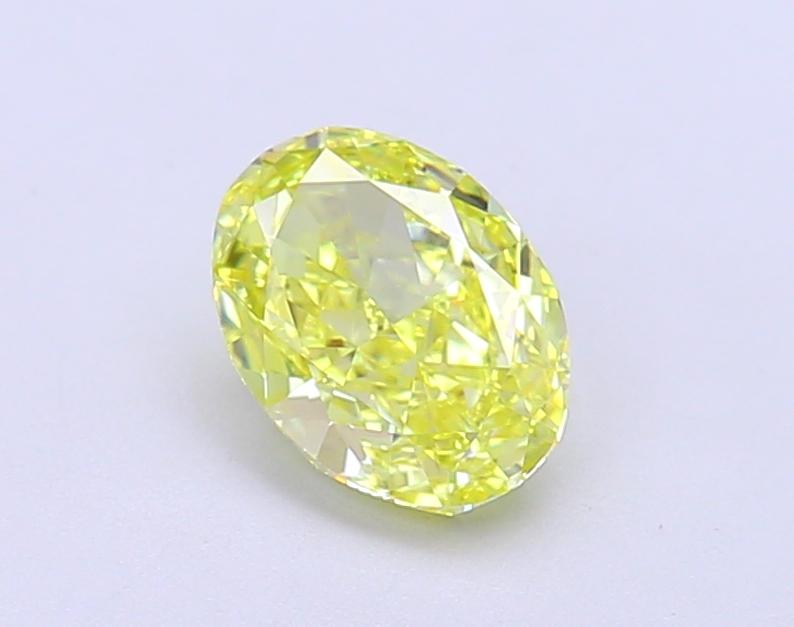 1.07 Ct. Fancy Vivid  Yellow Oval Lab Grown Diamond