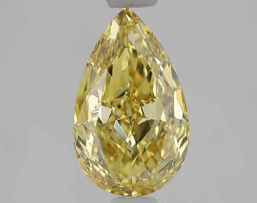1.54 Ct. Fancy Intense  Yellow Pear Lab Grown Diamond