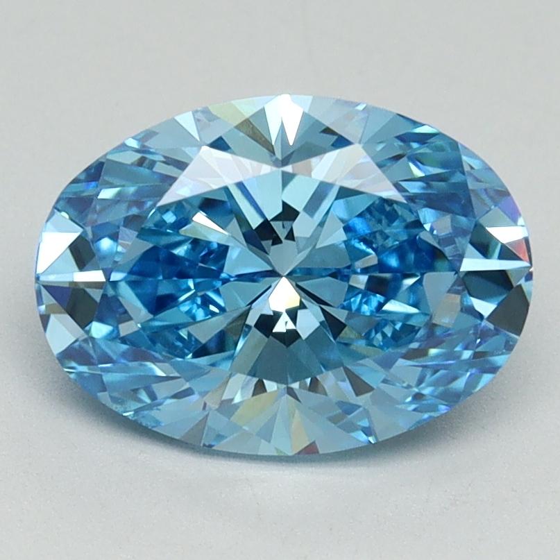 2.00 Ct. Fancy Vivid Blue Oval Lab Grown Diamond