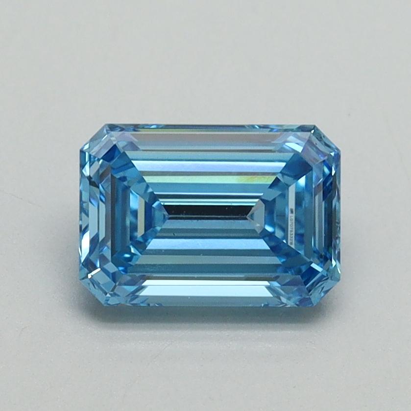 1.07 Ct. Fancy Vivid Blue Emerald Lab Grown Diamond