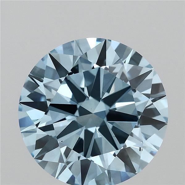 4.00 Ct. Fancy Vivid  Blue Round Lab Grown Diamond