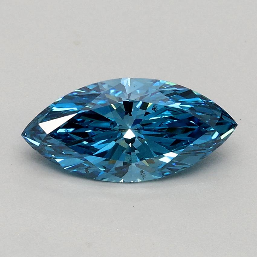 0.72 Ct. Fancy Vivid Blue Marquise Lab Grown Diamond