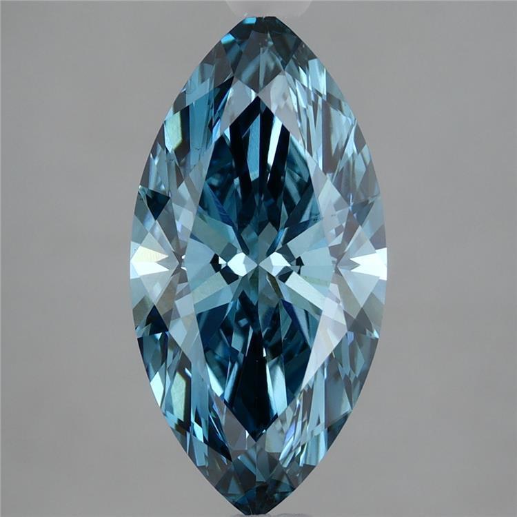 2.40 Ct. Fancy Vivid  Blue Marquise Lab Grown Diamond