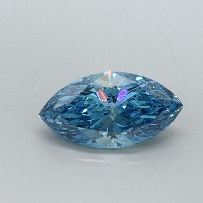0.35 Ct. Fancy Vivid Malibu Blue Marquise Lab Grown Diamond