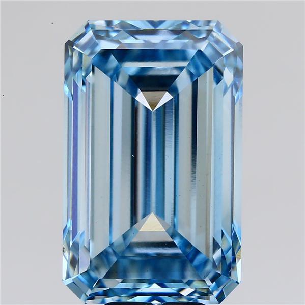 10.09 Ct. Fancy Intense Blue Emerald Lab Grown Diamond