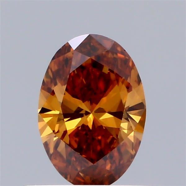 0.53 Ct. Fancy Orange Oval Lab Grown Diamond