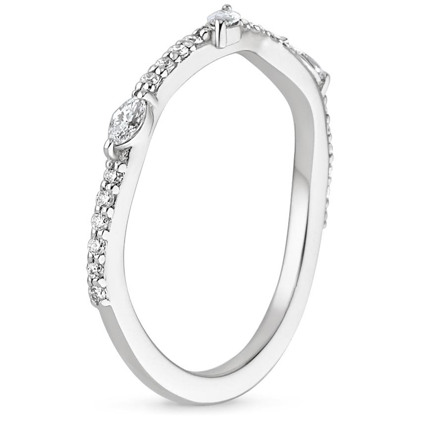 Platinum Luxe Willow Contoured Diamond Ring (1/5 ct. tw.), large side view