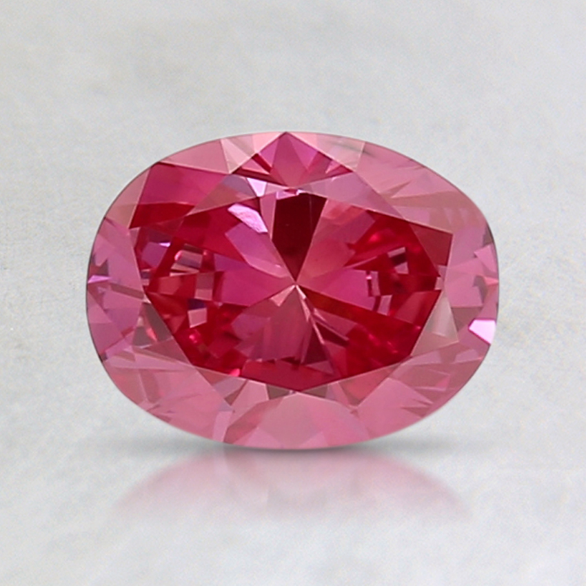 0.99 Ct. Fancy Deep Pink Oval Lab Created Diamond | DLC0.99OVFDPSI1_1V