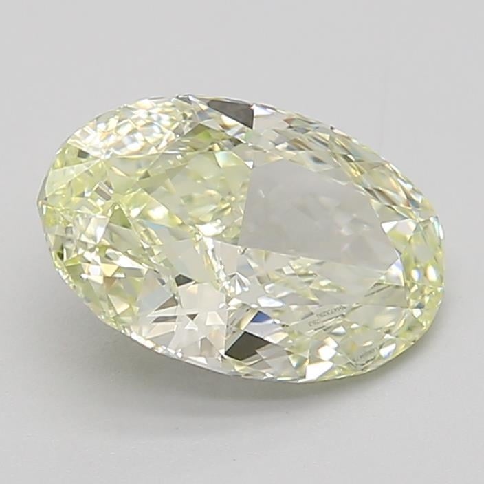 1.72 Ct. Light Greenish Yellow Oval Lab Grown Diamond