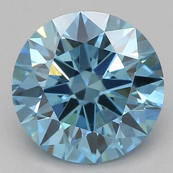 0.77 Ct. Fancy Vivid Blue Round Lab Grown Diamond