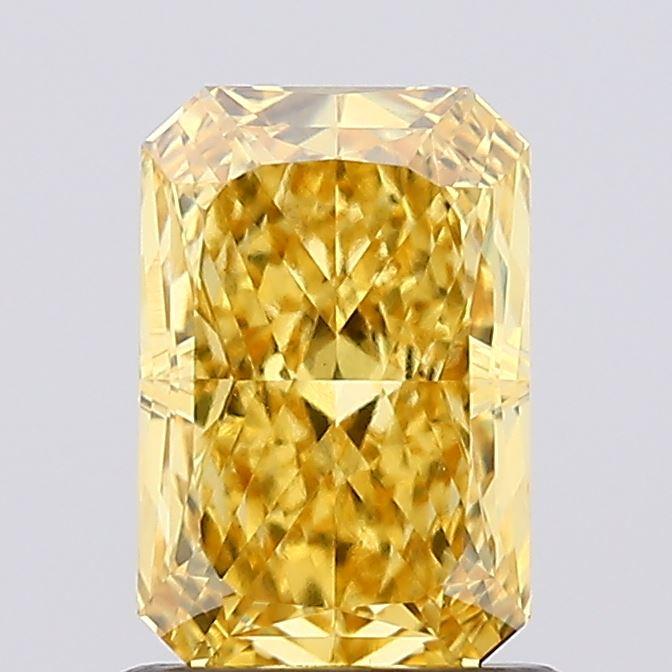 1.23 Ct. Fancy Vivid Yellow Radiant Lab Grown Diamond