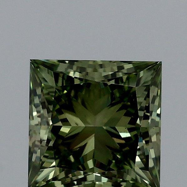 1.01 Ct. Fancy Vivid Green Princess Lab Grown Diamond