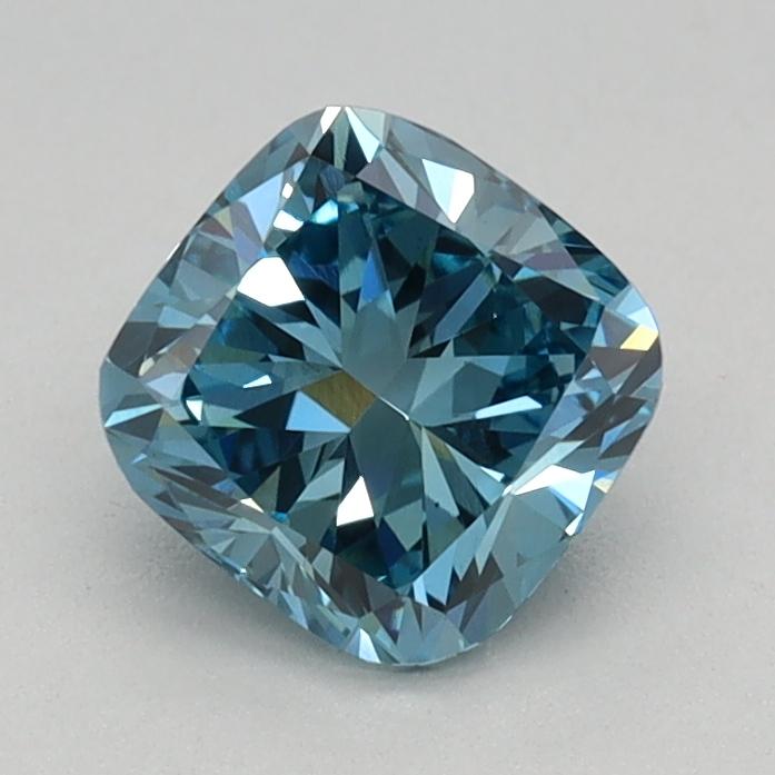 0.72 Ct. Fancy Vivid Blue Cushion Lab Grown Diamond
