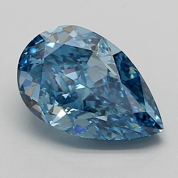 2.77 Ct. Fancy Vivid  Blue Pear Lab Grown Diamond