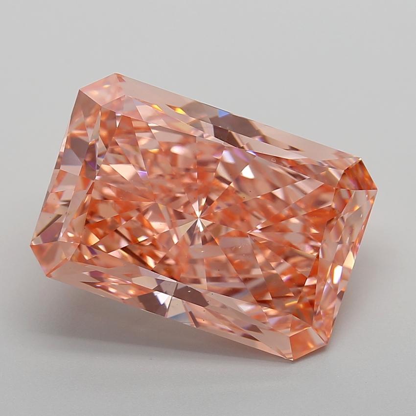 15.01 Ct. Fancy Vivid  Pink Radiant Lab Grown Diamond