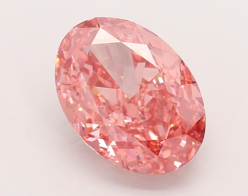 7.57 Ct. Fancy Vivid Pink Oval Lab Grown Diamond