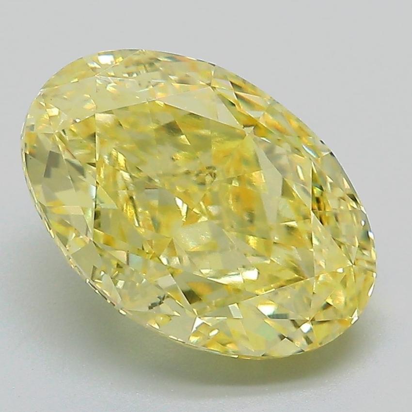 3.94 Ct. Fancy Intense Yellow Oval Lab Grown Diamond