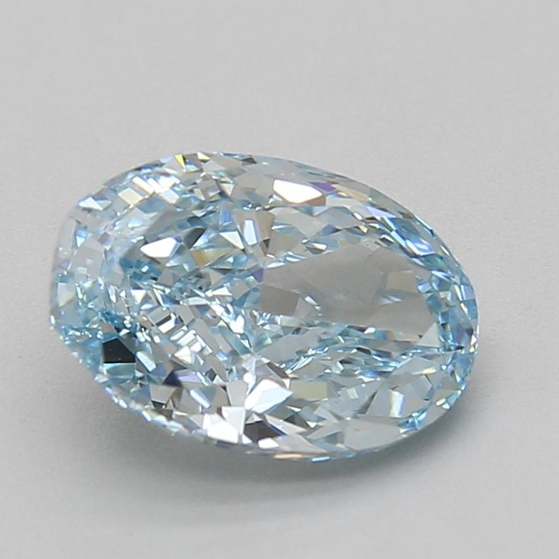 3.08 Ct. Fancy Vivid Blue Oval Lab Grown Diamond