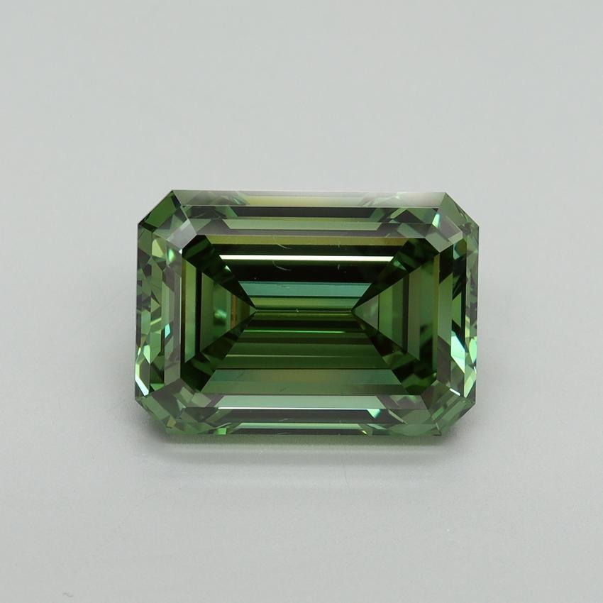 5.10 Ct. Fancy Vivid Green Emerald Lab Grown Diamond