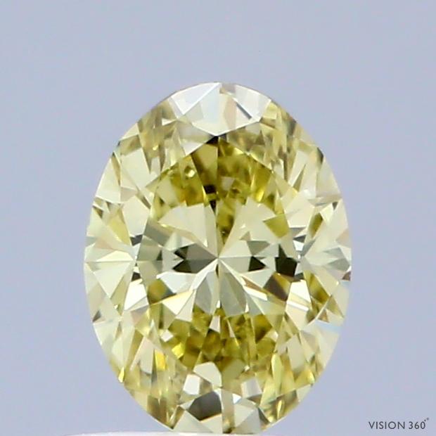 0.48 Ct. Fancy Intense Yellow Oval Lab Grown Diamond