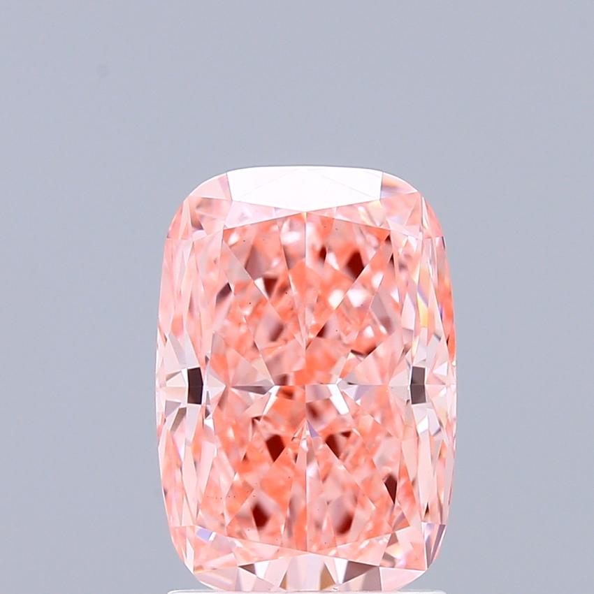 2.04 Ct. Fancy Vivid Pink Cushion Lab Grown Diamond