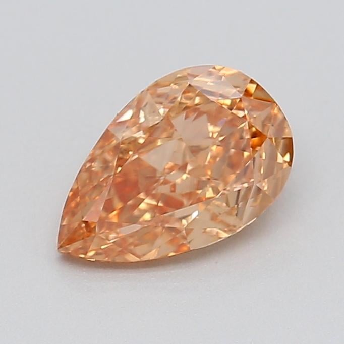 0.49 Ct. Fancy Intense Yellow Orange Pear Lab Grown Diamond