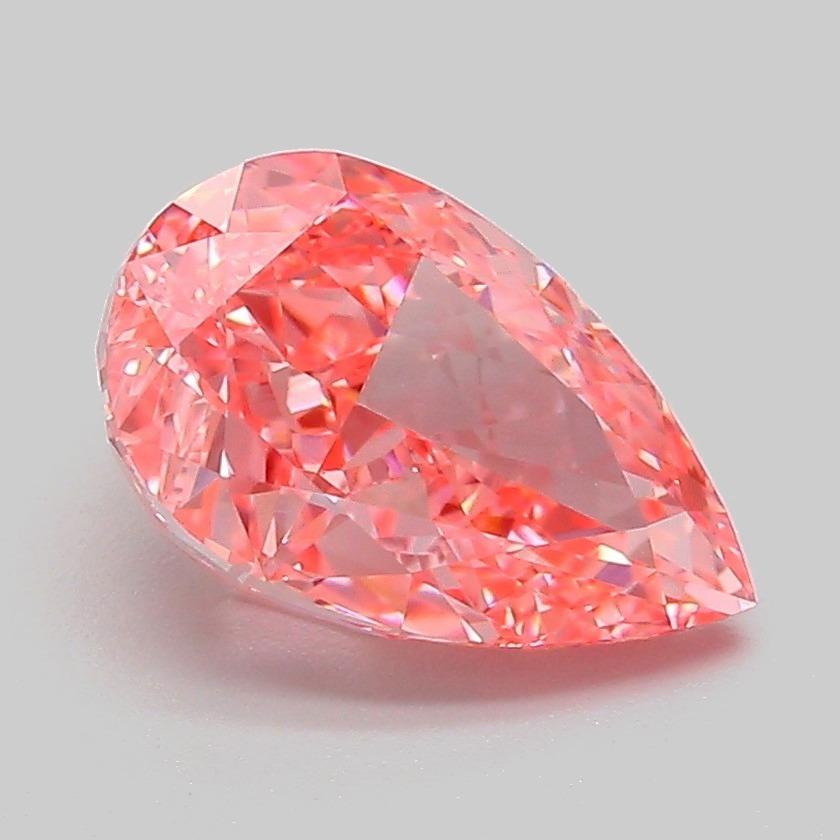 2.09 Ct. Fancy Vivid Pink Pear Lab Grown Diamond