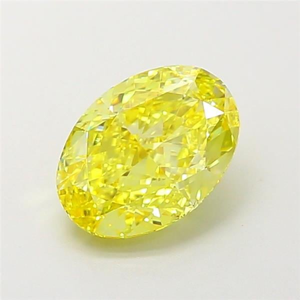 1.8 Ct. Fancy Vivid Yellow Oval Lab Grown Diamond