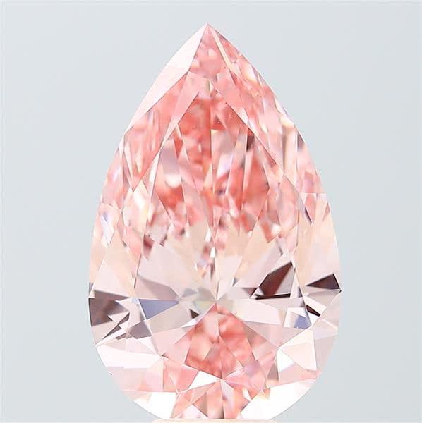 6.00 Ct. Fancy Vivid Pink Pear Lab Grown Diamond