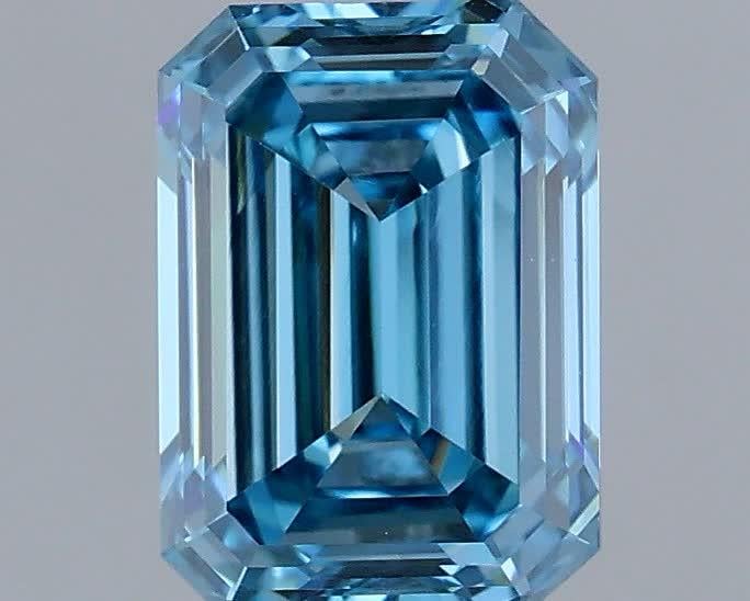 1.24 Ct. Fancy Vivid Blue Emerald Lab Grown Diamond
