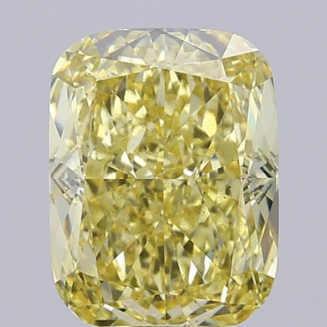 5.05 Ct. Fancy Intense Yellow Cushion Lab Grown Diamond