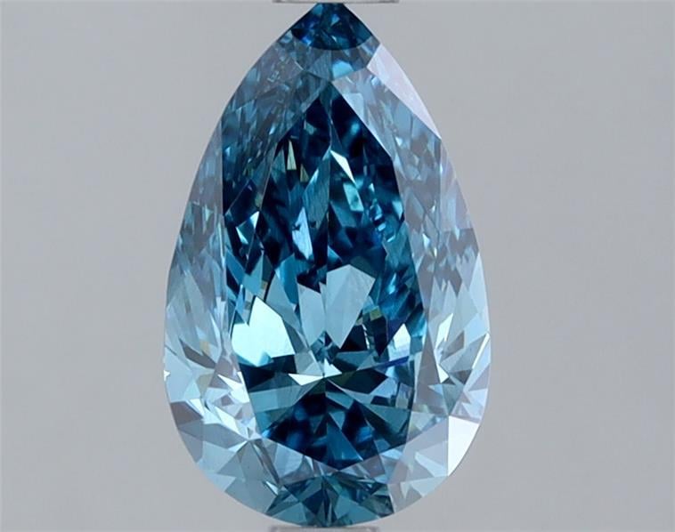 0.91 Ct. Fancy Vivid Blue Pear Lab Grown Diamond