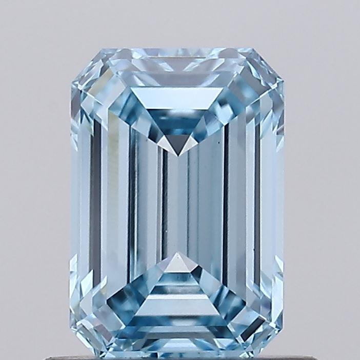 0.80 Ct. Fancy Intense Blue Emerald Lab Grown Diamond