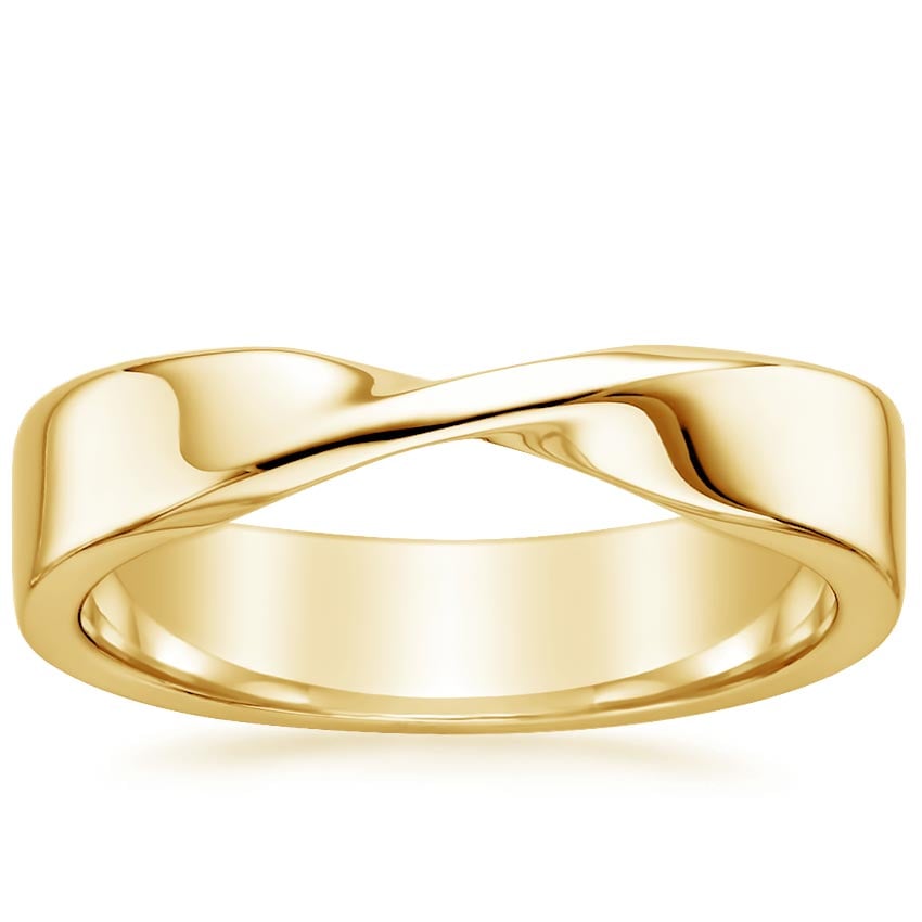 Yellow Gold Mobius Wedding Ring