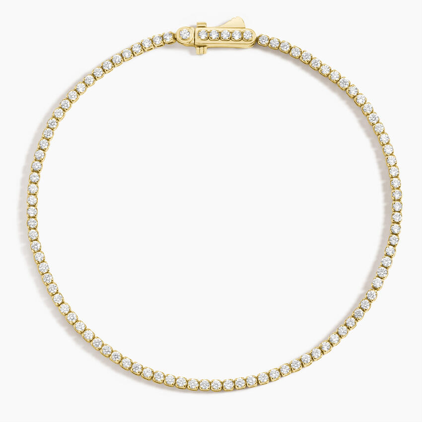 14K Yellow Gold 6.5 in. Petite Lab Diamond Tennis Bracelet (1 1/2 ct. tw.)