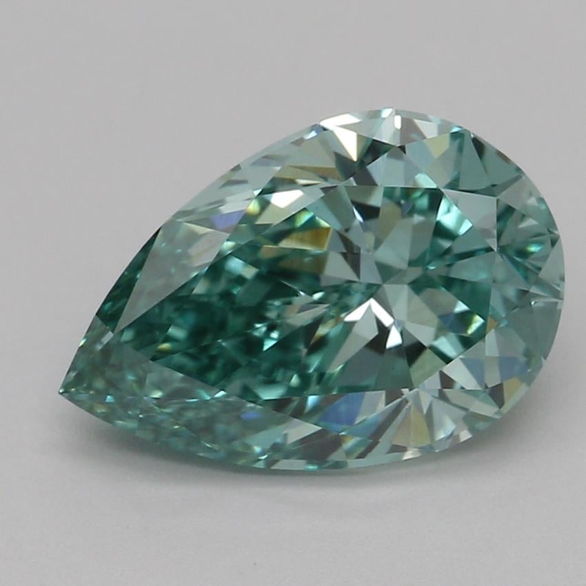 1.59 Ct. Fancy Vivid Green Pear Lab Grown Diamond